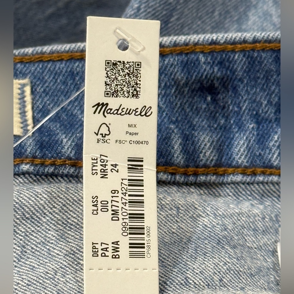Madewell Womens Light Blue The '90s Straight Mid-Rise Barbosa wash Jean Size 24 - Picture 8 of 13